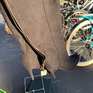 NEW Over the knee black zip up boots